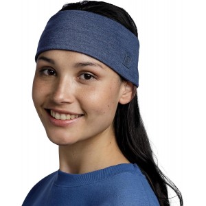 MERINO WIDE HEADBAND BUFF® SOLID NIGHT BLUE